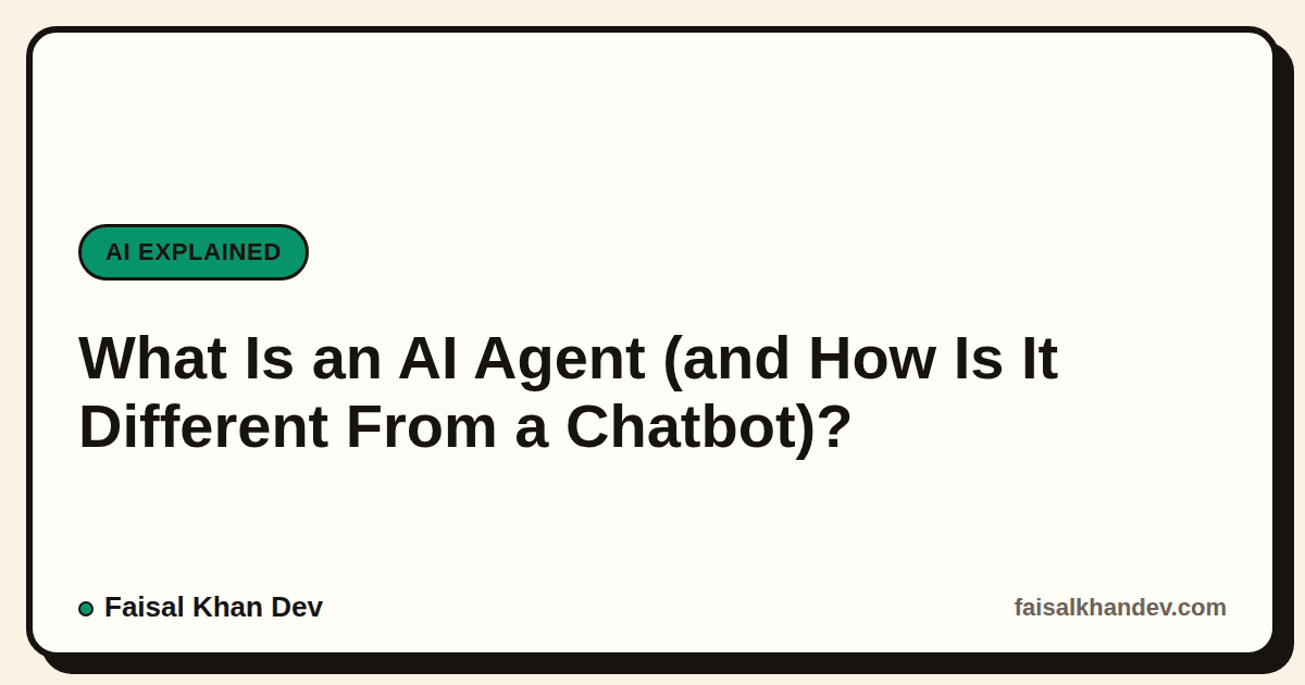 What is an AI agent and how is it different from a chatbot