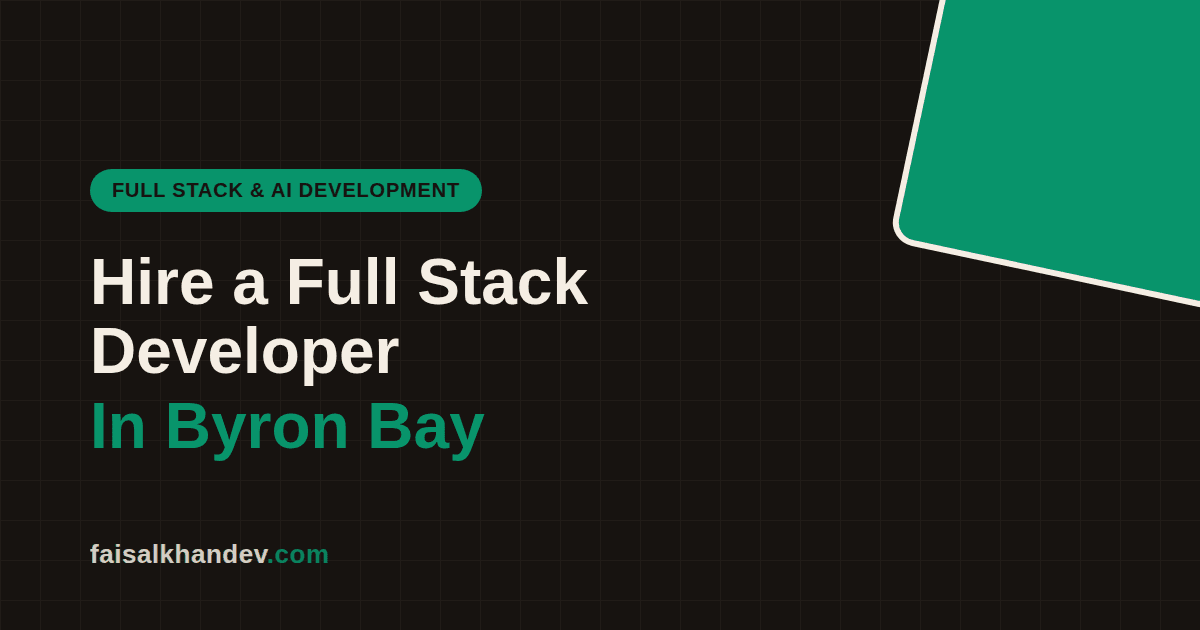 Byron Bay full stack developer
