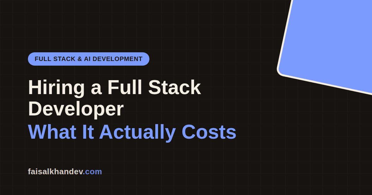Hiring a full stack developer