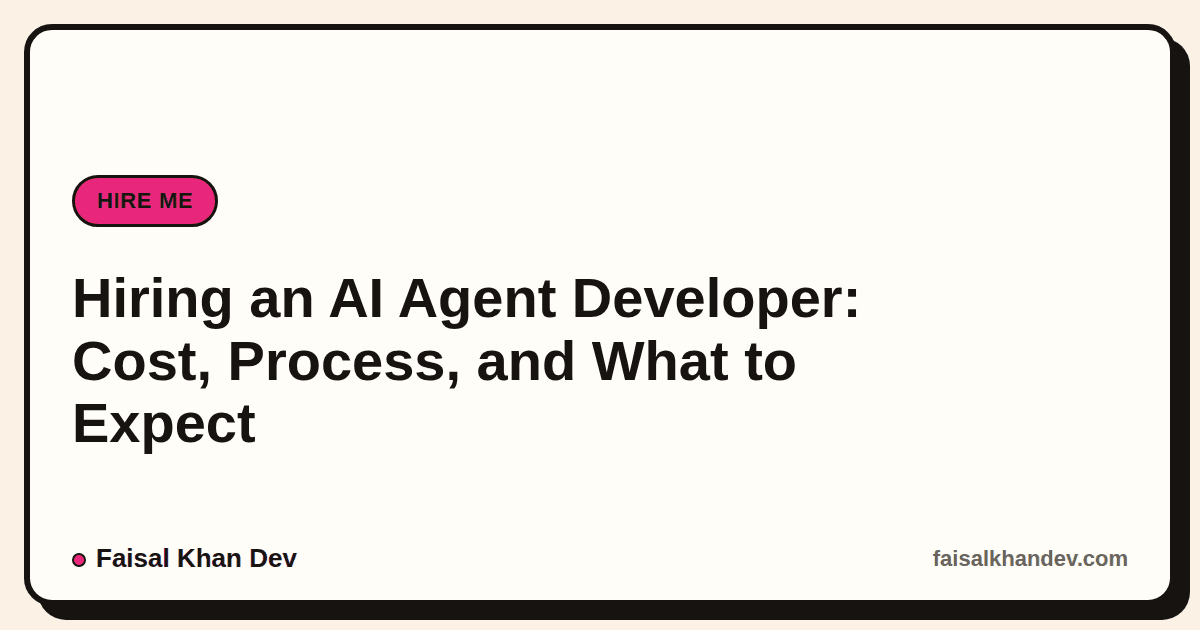Hiring an AI agent developer