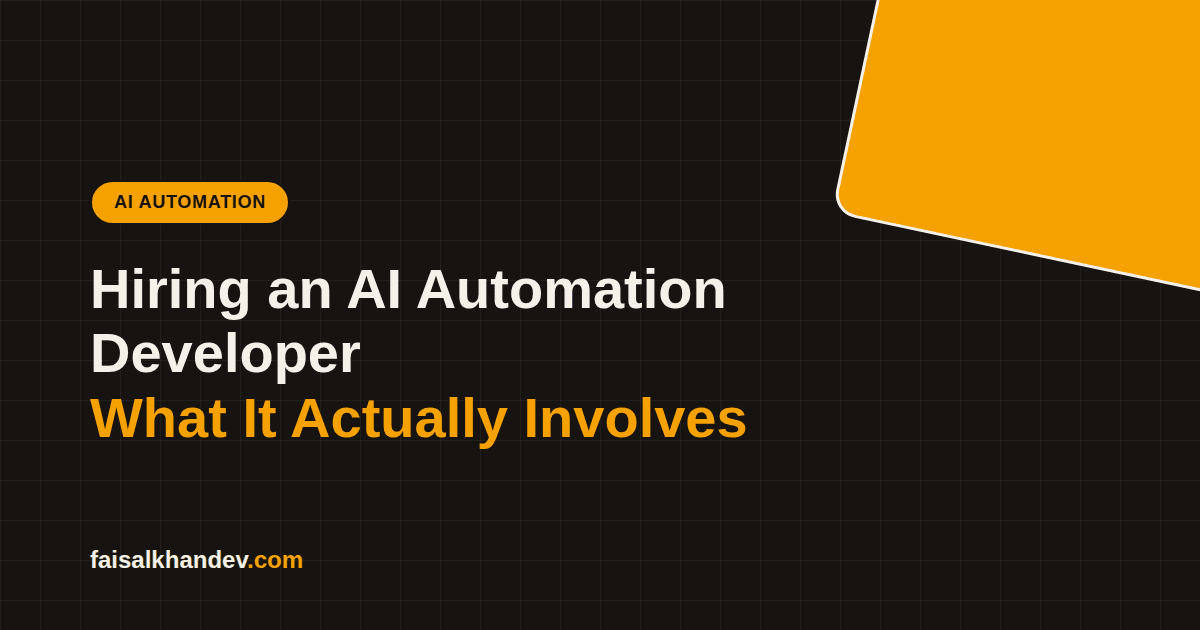 Hiring an AI automation developer