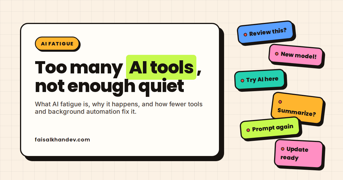AI fatigue: one developer, too many AI tools all asking for attention