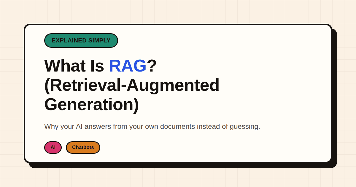 What is RAG, retrieval-augmented generation, explained