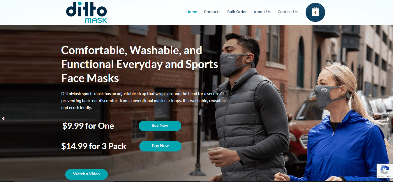 Ditto Mask website screenshot