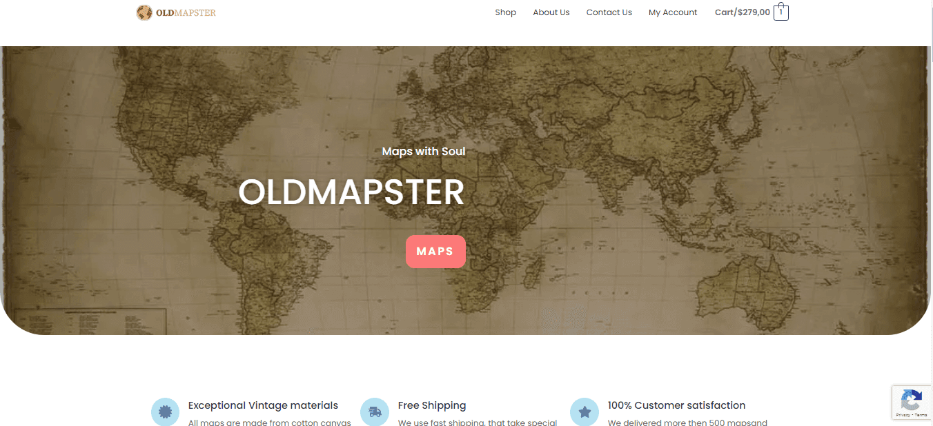 Mapster website screenshot