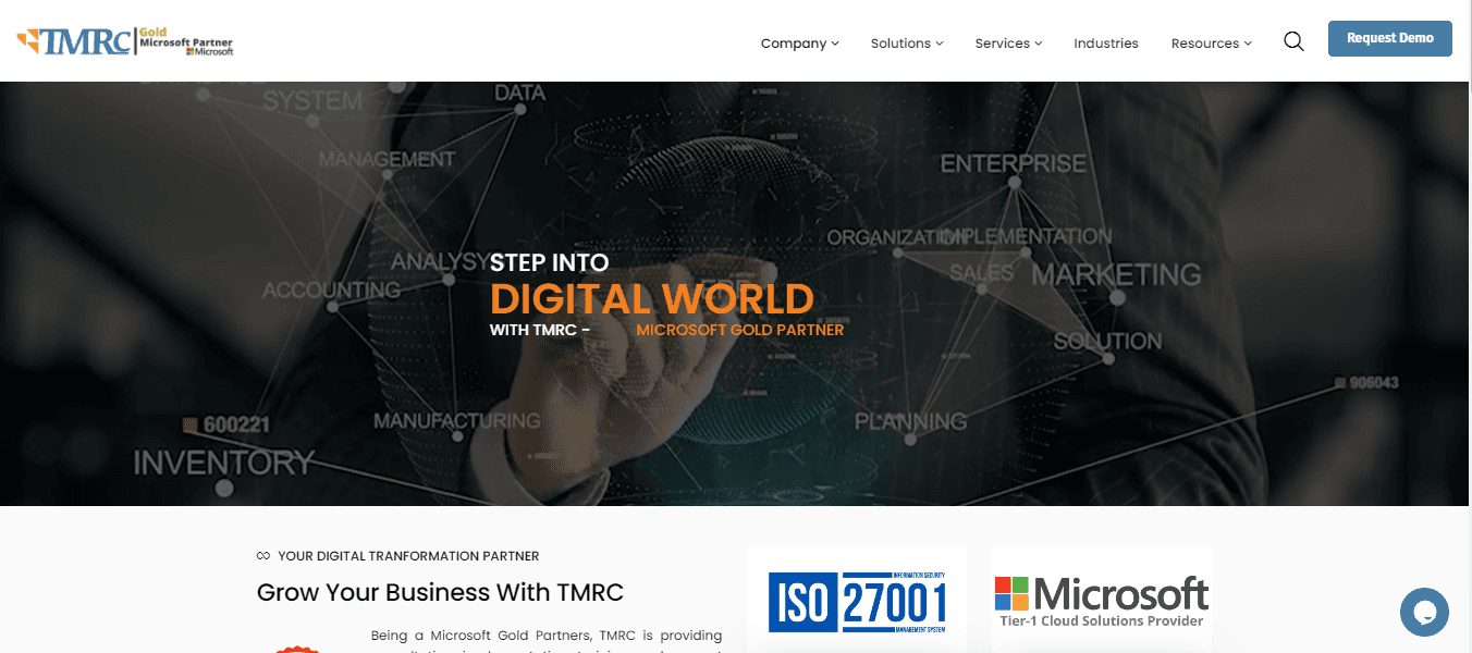 TMR Consulting website screenshot